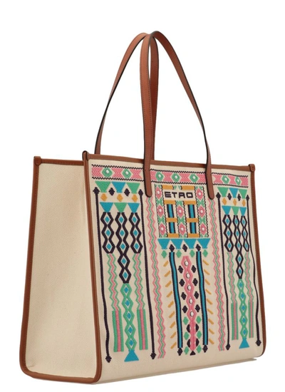 Shop Etro Bags In Beige / Multicolor