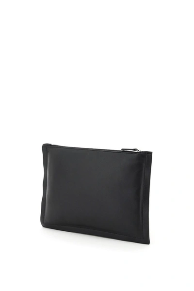 Shop Ferragamo Salvatore  Viva Bow Padded Clutch In Nero