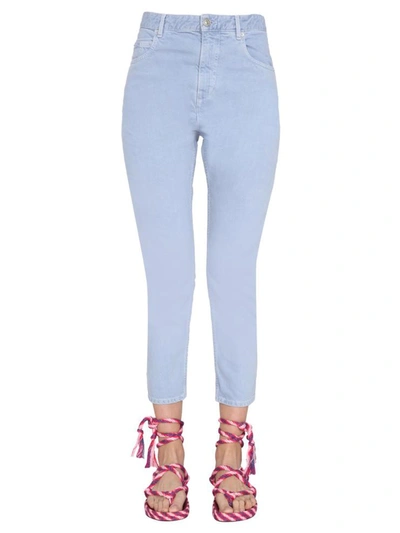 Shop Isabel Marant Étoile “wool" Jeans In Baby Blue