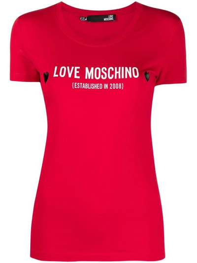 Shop Love Moschino T-shirts And Polos Red