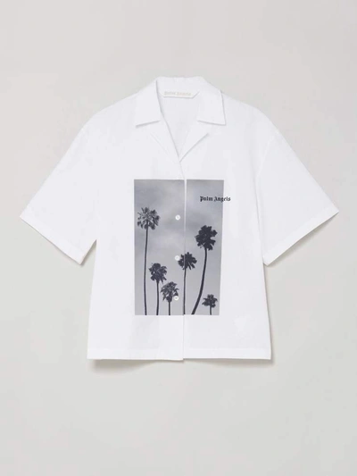 Shop Palm Angels Shirts White