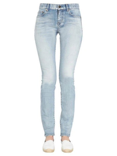 Shop Saint Laurent Skinny Fit Jeans In Denim