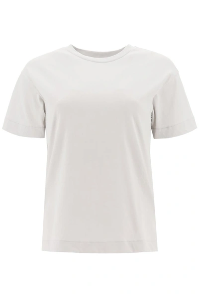 Shop Apc A.p.c. Jade T-shirt Micro Logo In Gris Clair