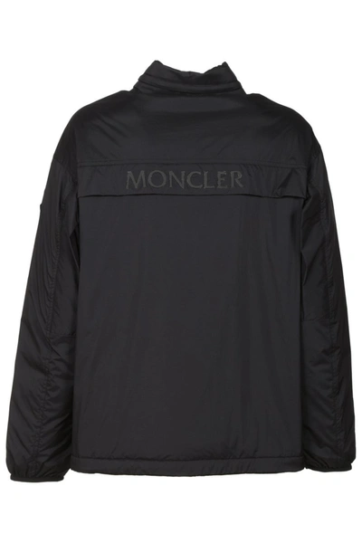 Shop Moncler Coats Black In Blue