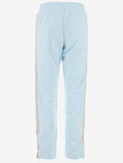 Shop Palm Angels Trousers In Blu