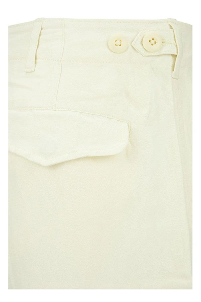 Shop Ralph Lauren Silk-blend Cargo Trouser In Cream