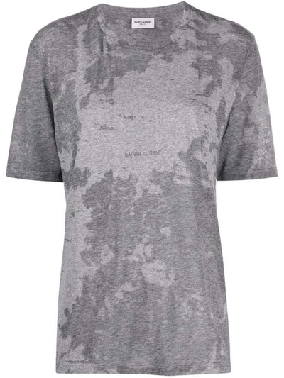 Shop Saint Laurent T-shirts And Polos Grey