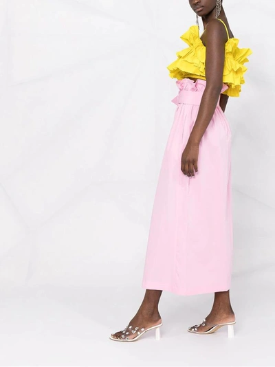 Shop Msgm Tops In Yellow