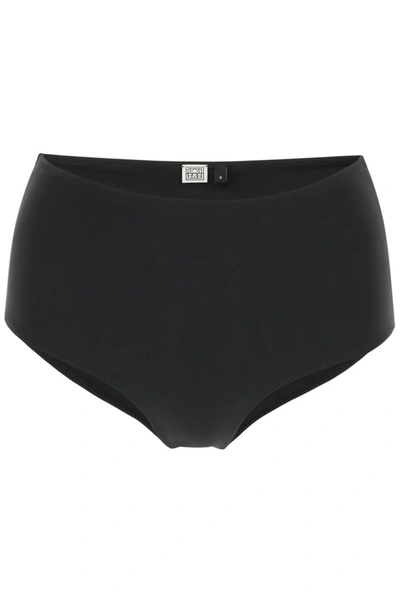 Shop Totême Toteme High-waisted Bikini Bottom In Black