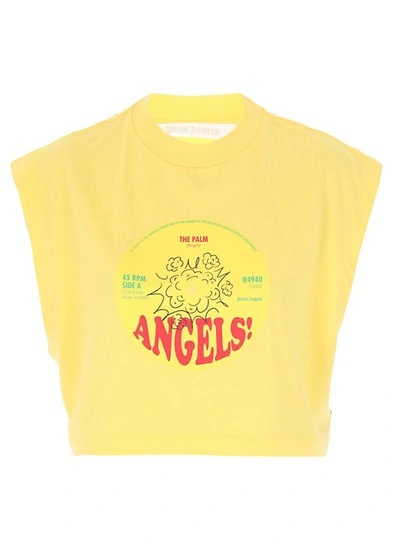 Shop Palm Angels Top Yellow