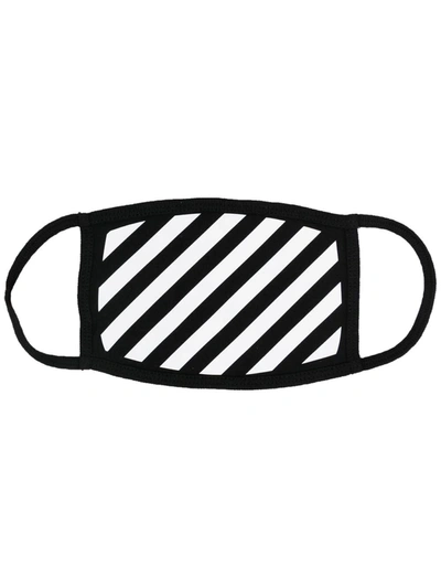 Shop Off-white Diag-print Face Mask In Red Black