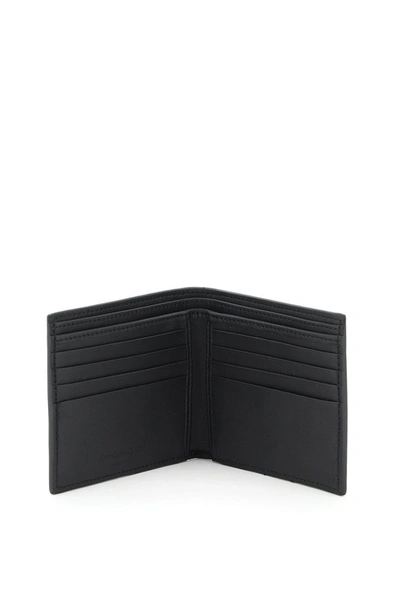 Shop Alexander Mcqueen Bi-fold Wallet Graffiti Logo In Black