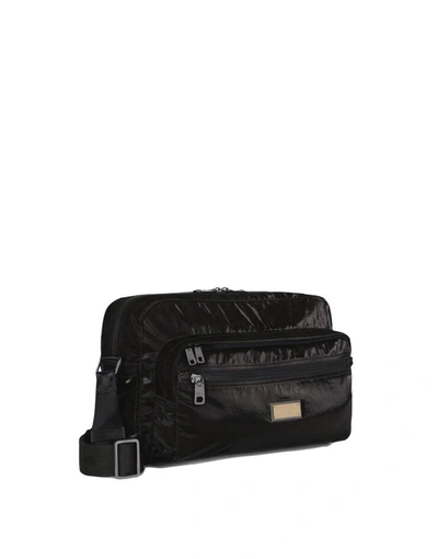 Shop Dolce & Gabbana Nero Sicilia Dna Nylon Messenger Bag In Blu Scurissimo 1