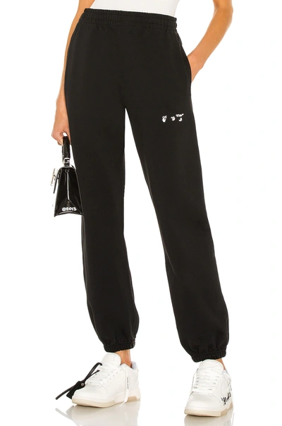 Shop Off-white Logo Slim Sweatpant In Black