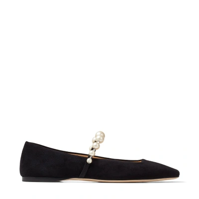 Jimmy Choo Ade Embellished Flat In Black