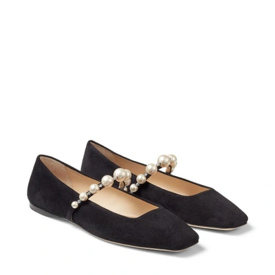 Jimmy Choo Ade Embellished Flat In Black