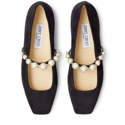 Jimmy Choo Ade Embellished Flat In Black