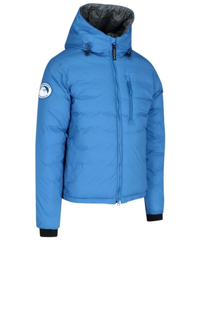 Shop Canada Goose Lodge Hooded Jacket In Blue