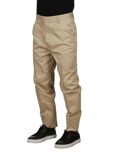 Shop Dsquared2 Straight Leg Pants In Beige