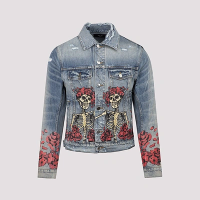 Shop Amiri Grateful Dead Trucker Denim Jacket In Multi