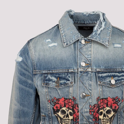 Shop Amiri Grateful Dead Trucker Denim Jacket In Multi