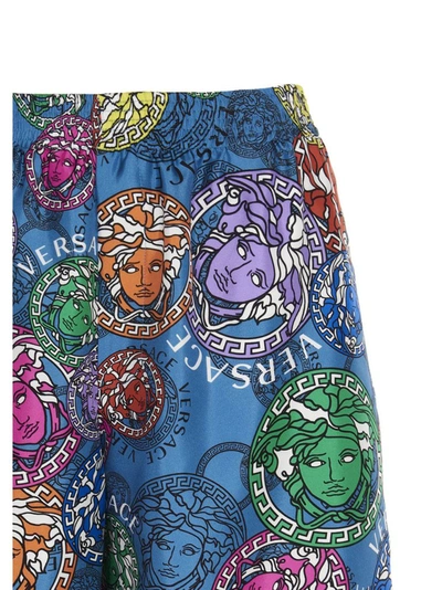 Shop Versace Medusa Print Bermuda Shorts In Multi