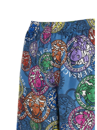 Shop Versace Medusa Print Bermuda Shorts In Multi