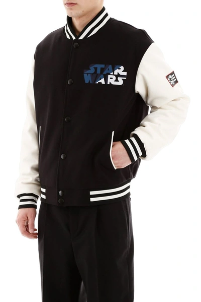 Shop Etro Star Wars Print Bomber Jacket In Black