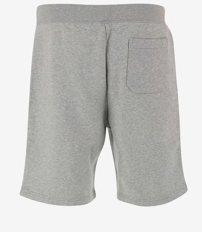 Shop Polo Ralph Lauren Polo Ralph Flag Logo Print Track Shorts In Grey