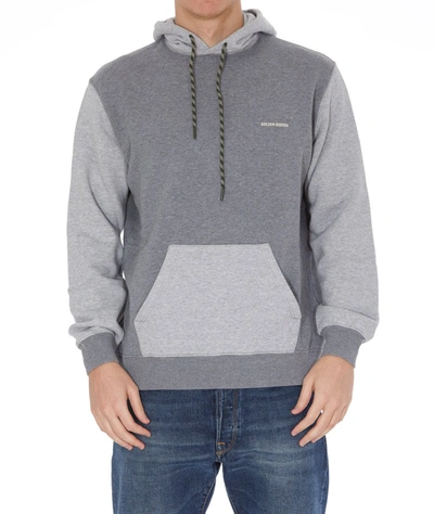 Shop Golden Goose Deluxe Brand Logo Print Hoodie In Grey