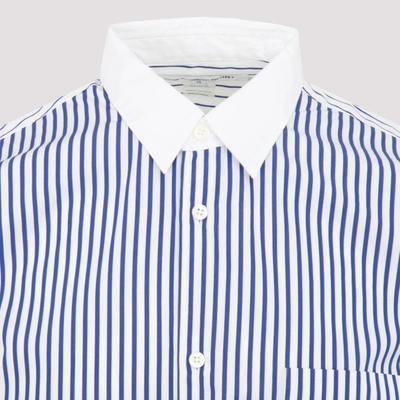 Shop Comme Des Garçons Shirt Striped Panel Shirt In Multi