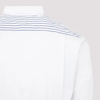 Shop Comme Des Garçons Shirt Striped Panel Shirt In Multi