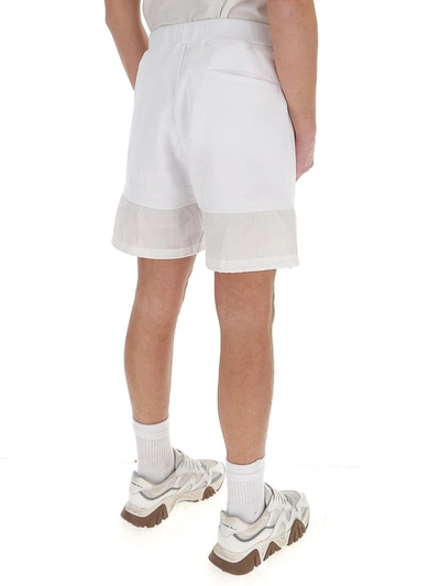 Shop Dsquared2 Leaf Active Shorts In White