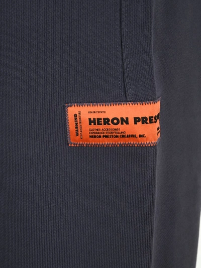 Shop Heron Preston Logo Print Track Pants In Navy