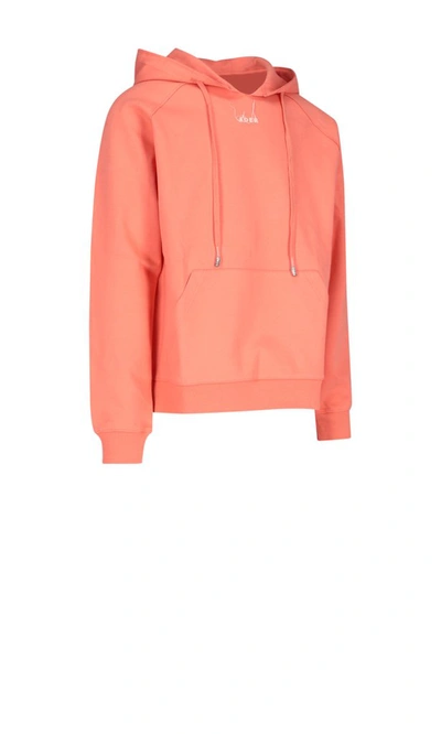 Shop Ader Error Logo Embellished Hoodie In Pink