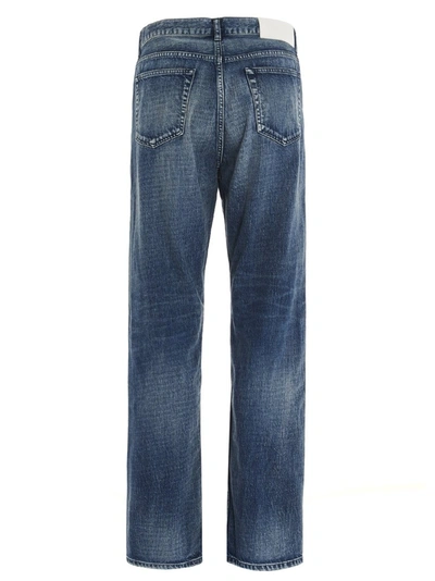 Shop Ambush Logo Patch Straight Leg Jeans In Blue