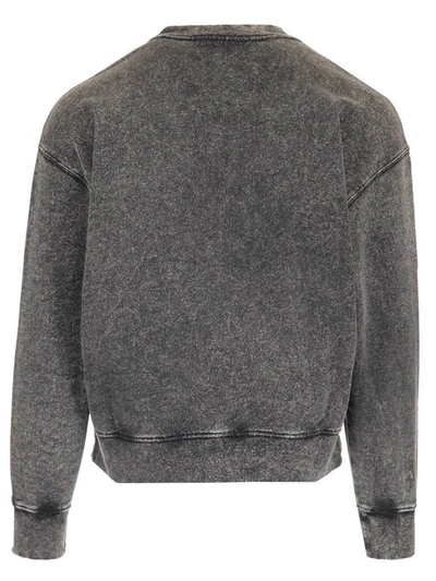 Shop Msgm Micro Logo Sweatshirt In Grey