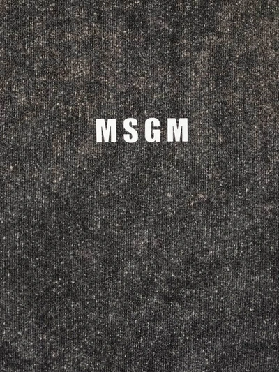 Shop Msgm Micro Logo Sweatshirt In Grey