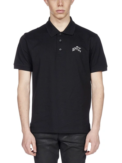 Shop Givenchy Refracted Embroidered Logo Polo Shirt In Black