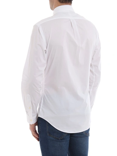 Shop Polo Ralph Lauren Logo Embroidered Shirt In White