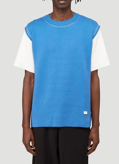 Shop Ader Error Knitted Vest In Blue
