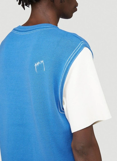 Shop Ader Error Knitted Vest In Blue