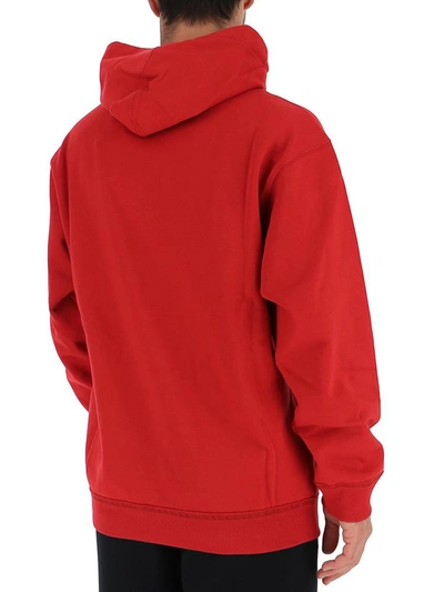 Shop Valentino Vltn Hooded Sweatshirt In Red