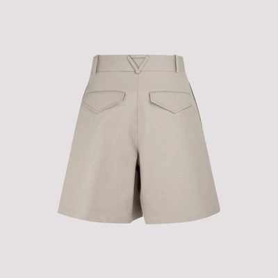 Shop Bottega Veneta Pleated Bermuda Shorts In Beige