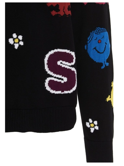 Shop Gcds Mmlm Intarsia Logo Sweater In Black