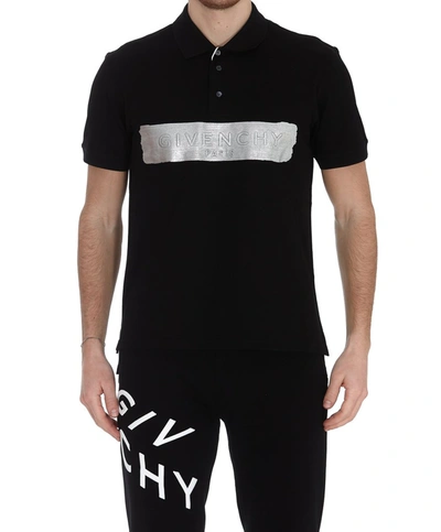 Shop Givenchy Logo Band Polo Shirt In Black