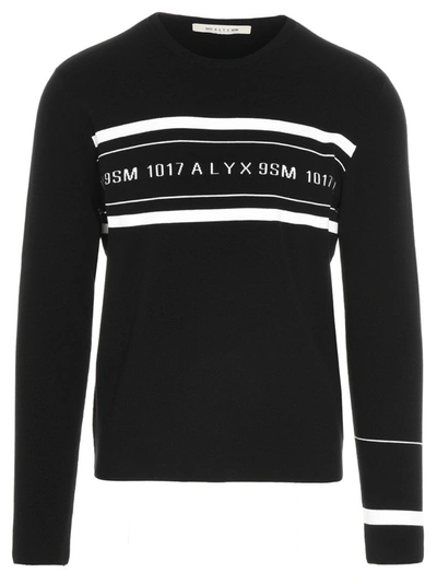 Shop Alyx 1017  9sm Logo Intarsia Crewneck Jumper In Black