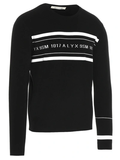 Shop Alyx 1017  9sm Logo Intarsia Crewneck Jumper In Black