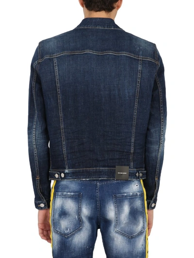 Shop Dsquared2 Dan Denim Jacket In Blue