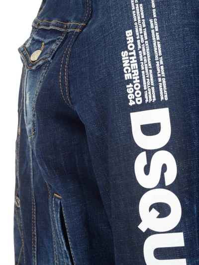 Shop Dsquared2 Dan Denim Jacket In Blue